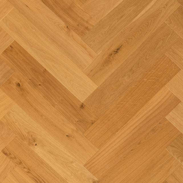 Natural Oak Timber Flooring Herringbone T&G
