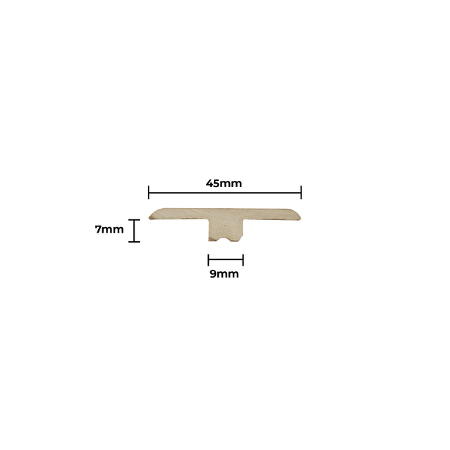 Antique Oak T-Mould Hybrid Flooring Expansion Trim 8mm